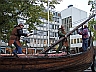Vikingskipet Mjøsen Lange i Storgata på Lillehammer
